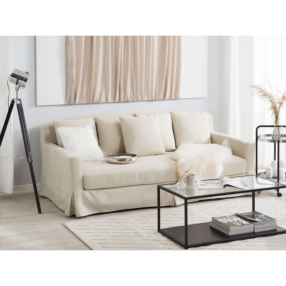 Beliani Canapé 3 places en Tissu Traditionnel GILJA  