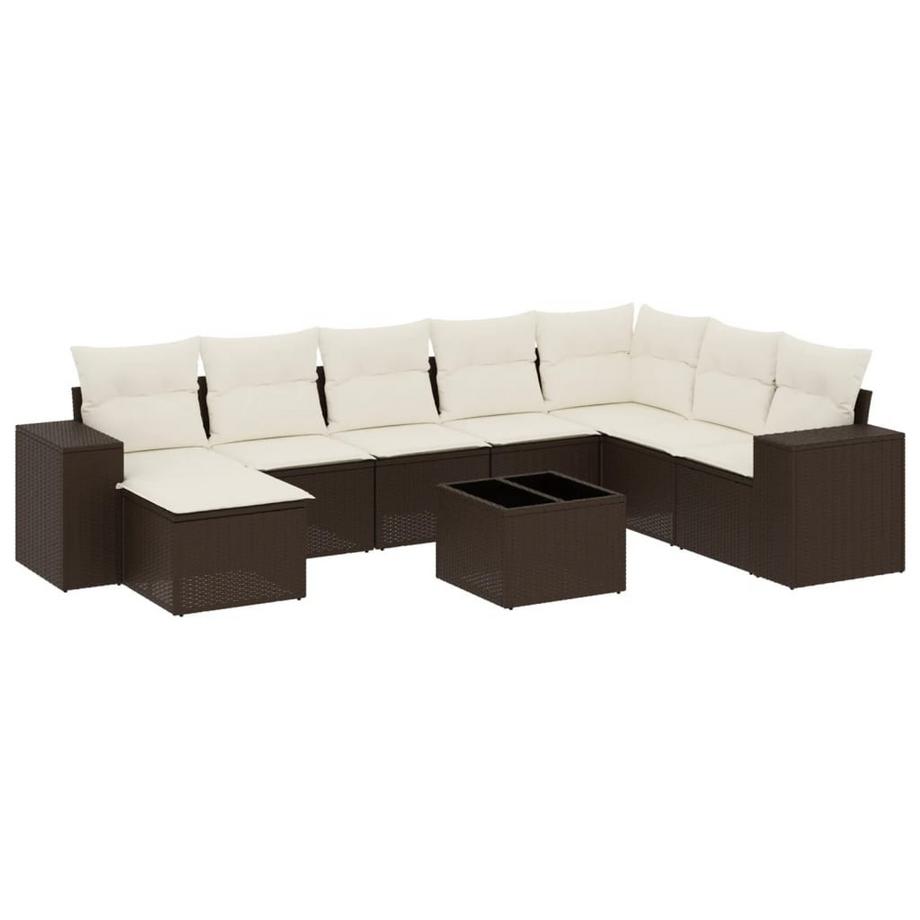 Ensemble de canapés de jardin rotin synthétique