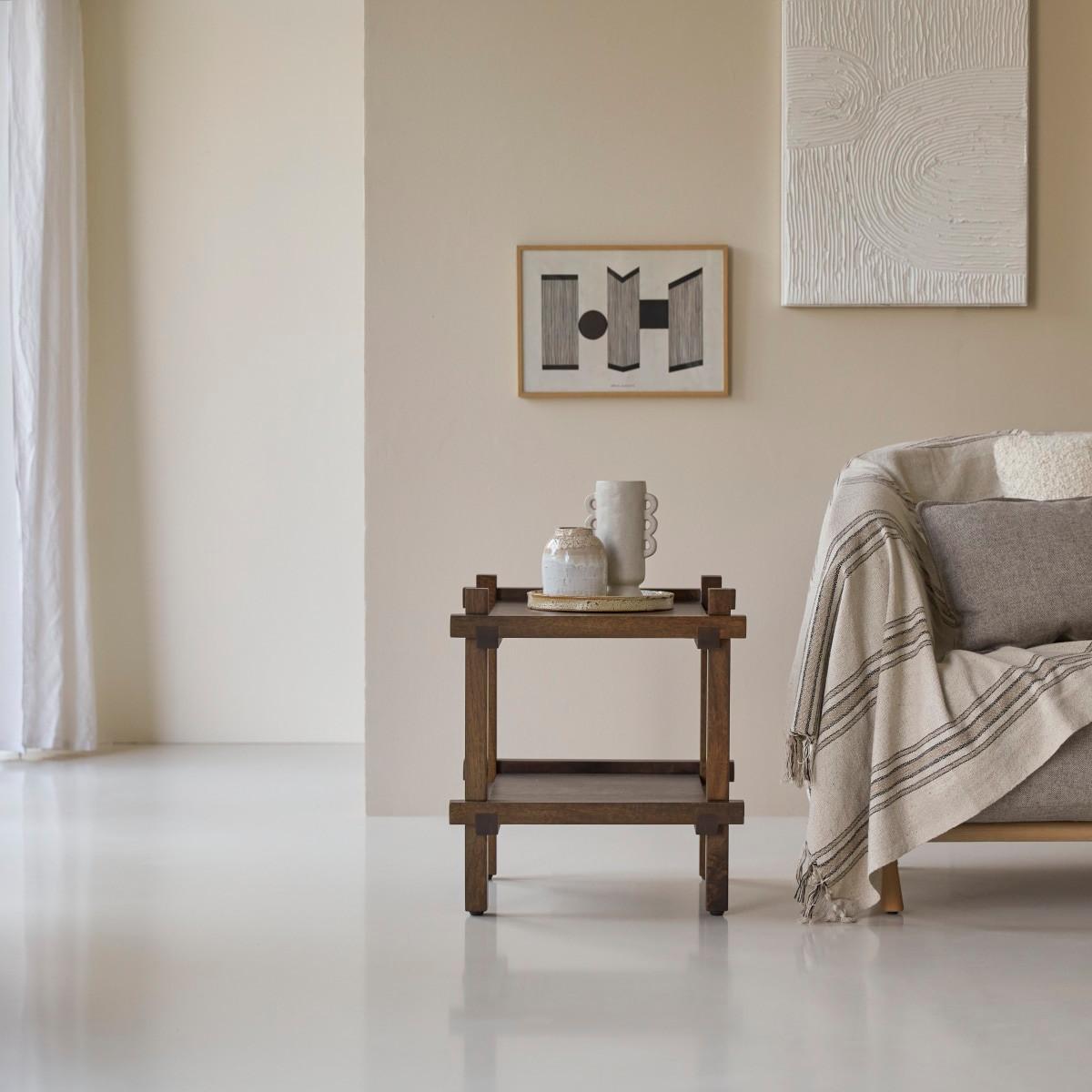 Tikamoon Beistelltisch aus massivem Mangoholz Arko  