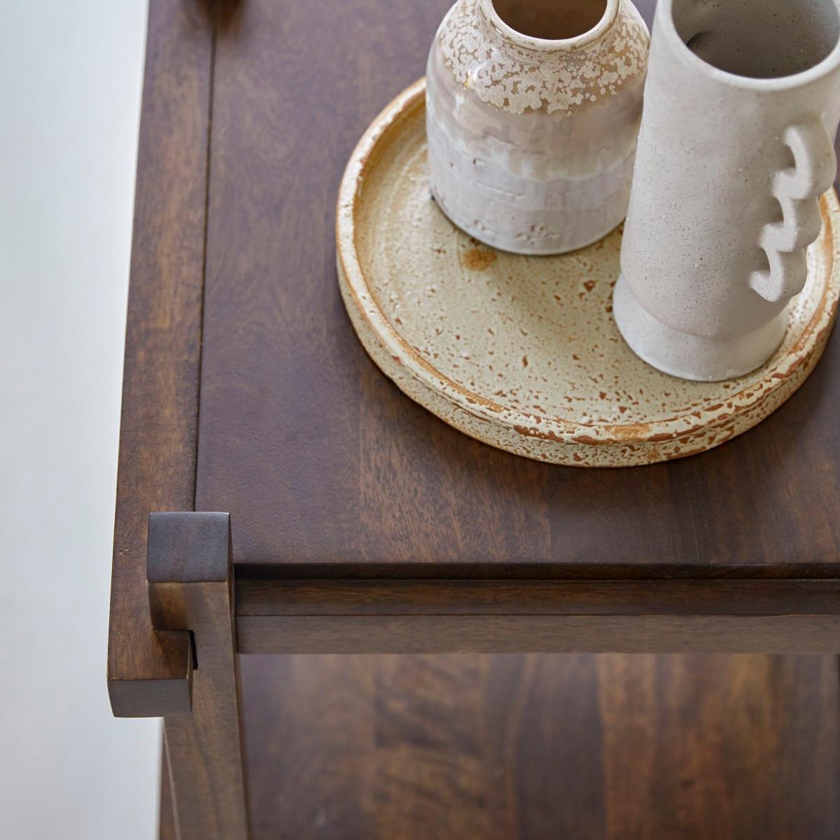 Tikamoon Beistelltisch aus massivem Mangoholz Arko  