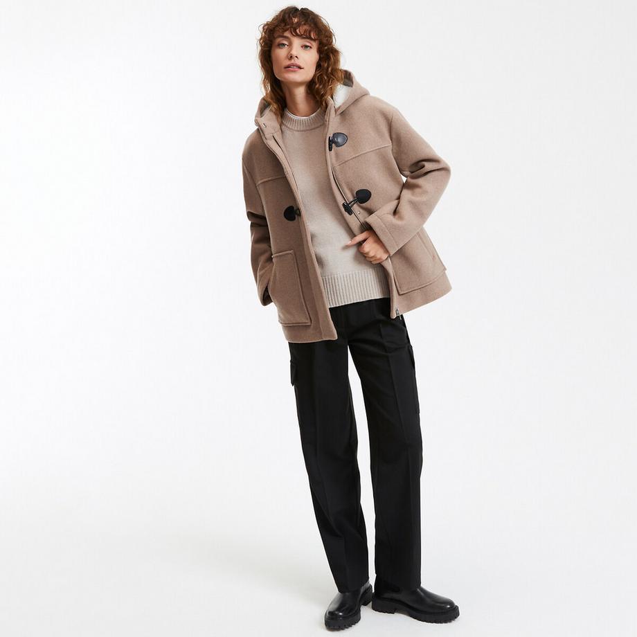 La Redoute Collections Dufflecoat Stil Winterjacke mit Kapuze  