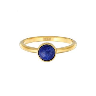 Elli  Ring Lapis Lazuli Edelstein Solitär 925 Silber 