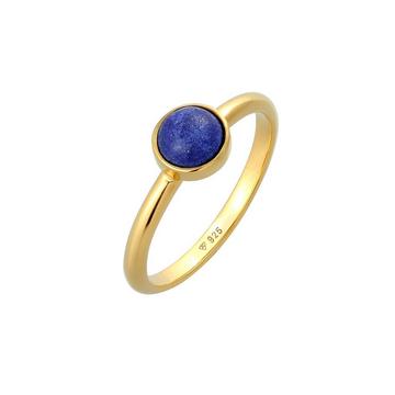 Ring Lapis Lazuli Edelstein Solitär 925 Silber