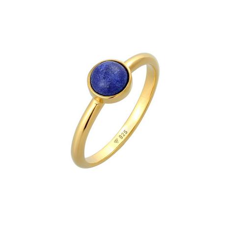 Elli  Ring Lapis Lazuli Edelstein Solitär 925 Silber 