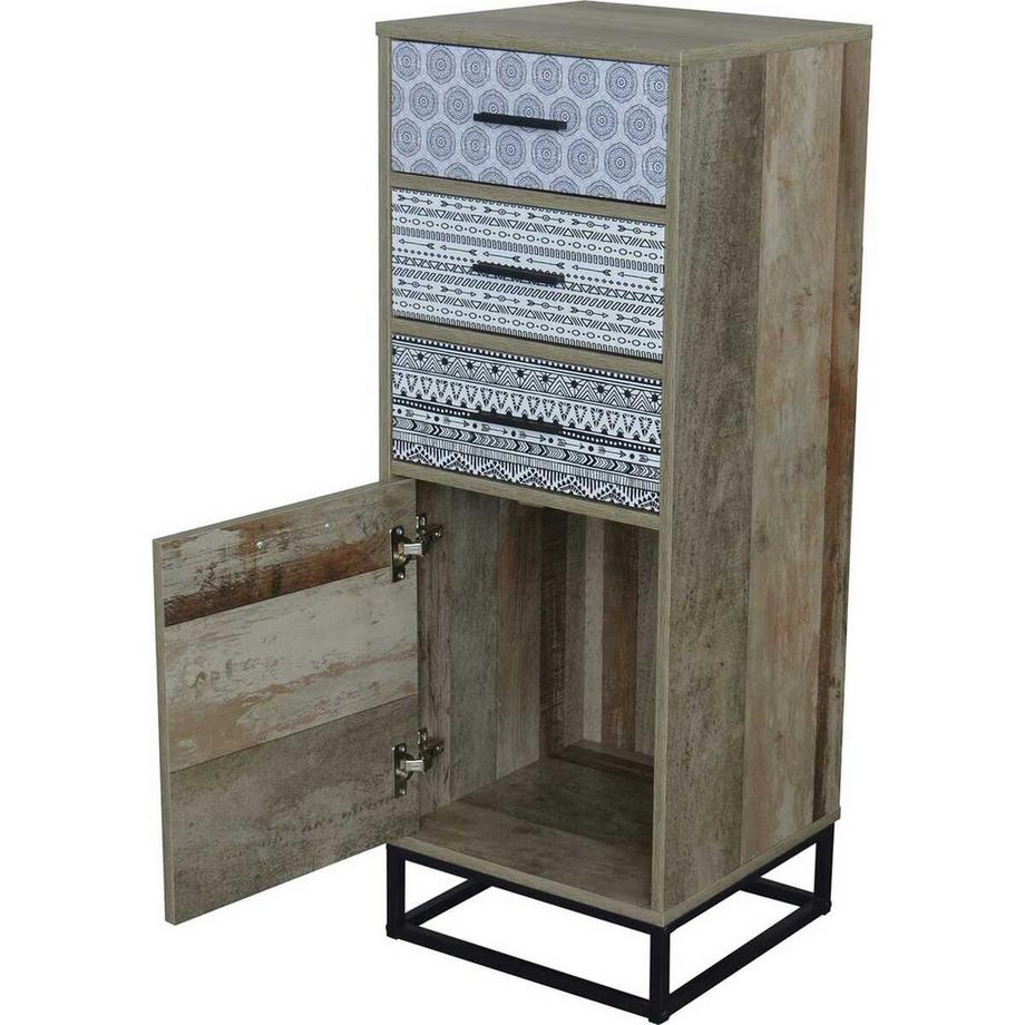 mutoni Commode Scandi Retro gris 39x38x106  