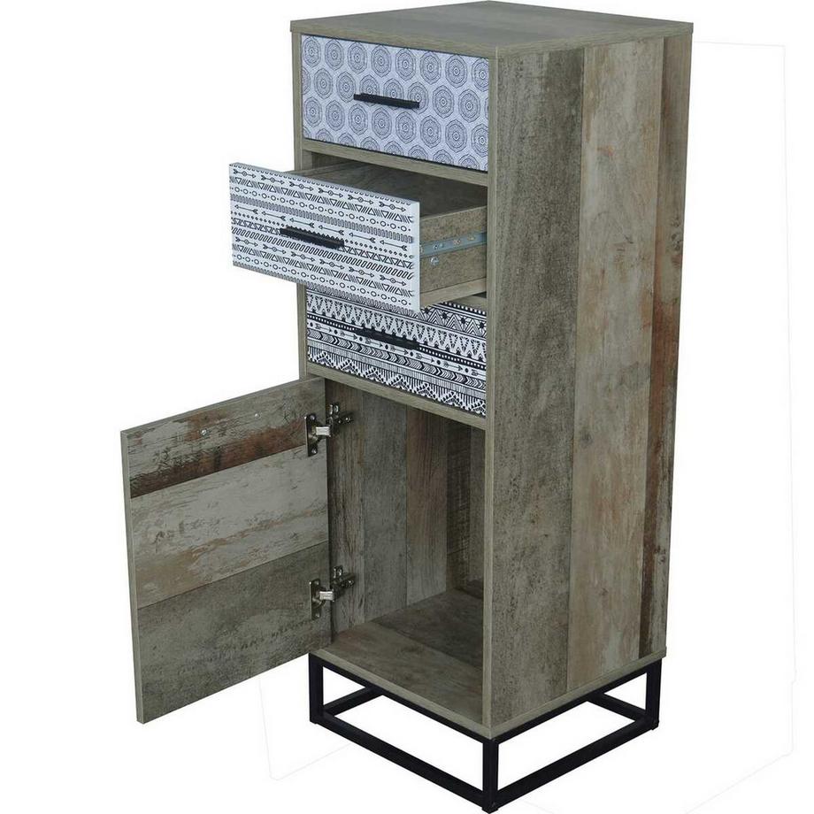 mutoni Commode Scandi Retro gris 39x38x106  