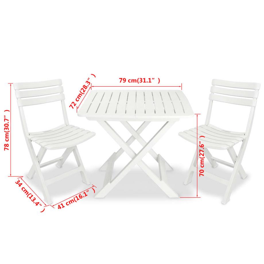 VidaXL Set bistrò da giardino  