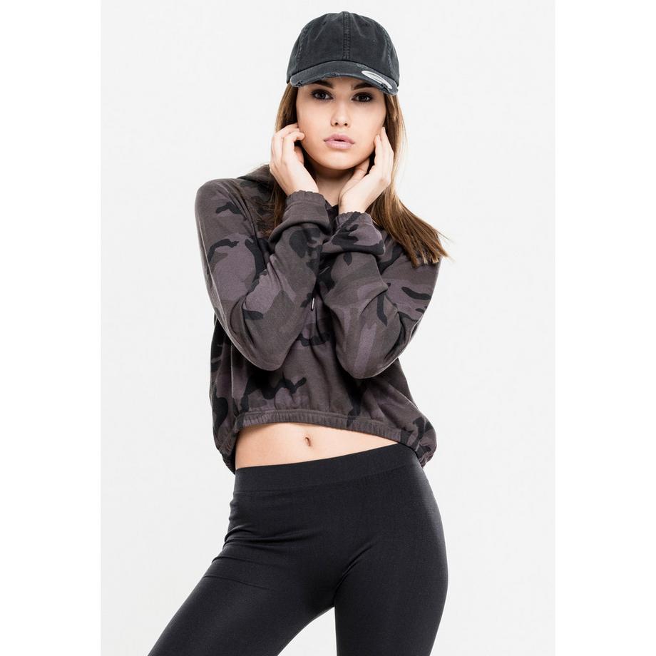 URBAN CLASSICS Camo Cropped Hoodie  