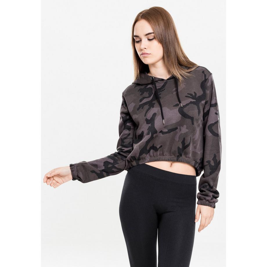 URBAN CLASSICS Camo Cropped Hoodie  