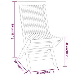 VidaXL Ensemble de salle à manger de jardin bois  