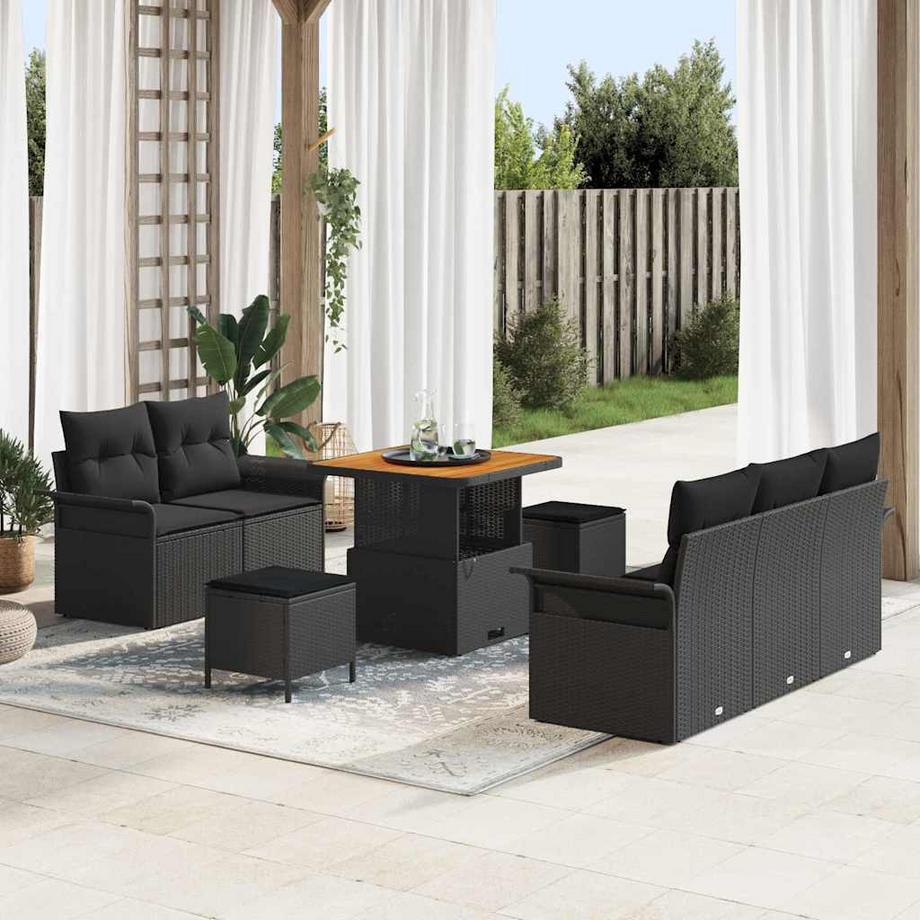 VidaXL Ensemble de canapé de jardin poly rattan  