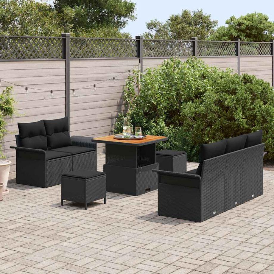 VidaXL Ensemble de canapé de jardin poly rattan  