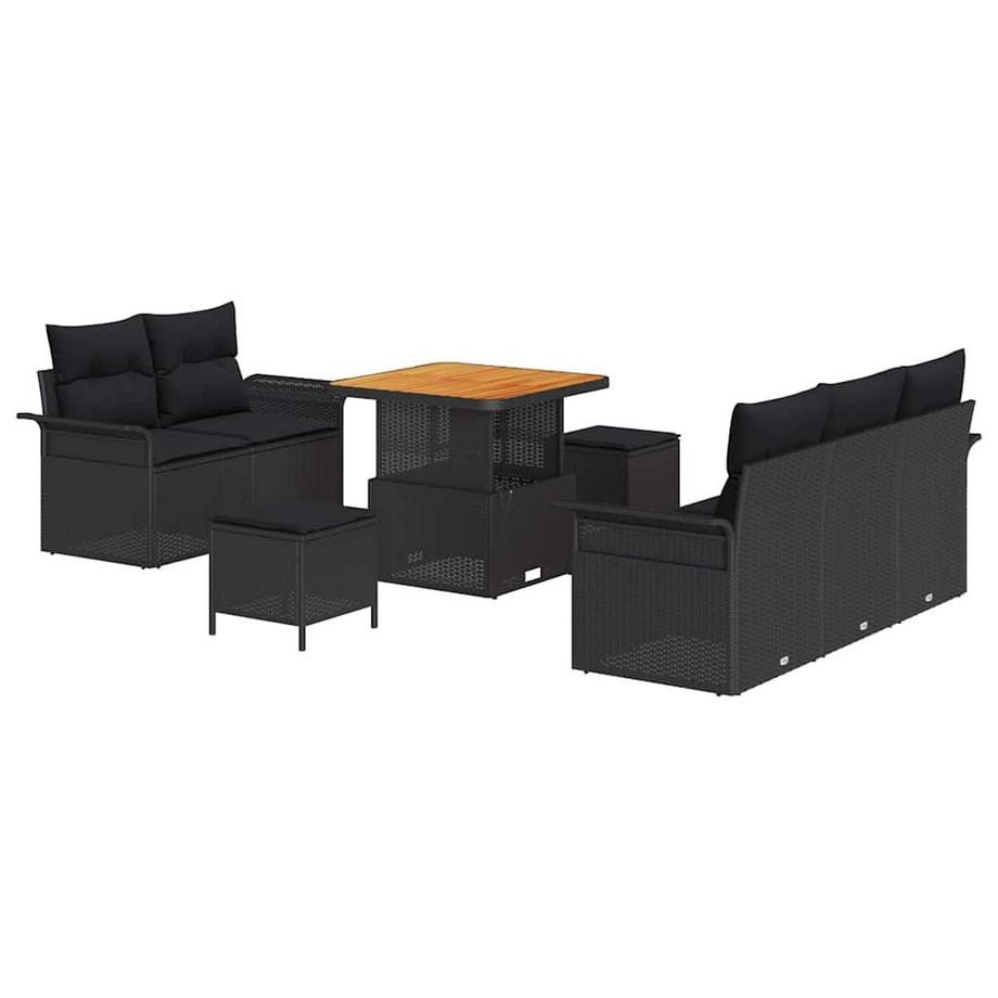Ensemble de canapé de jardin poly rattan