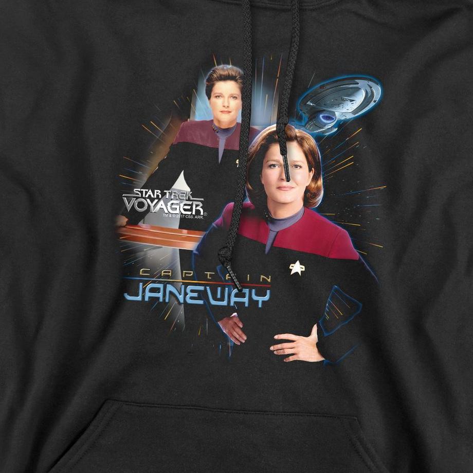 Star Trek Star Trek Voyager Captain Janeway Felpa con Cappuccio  