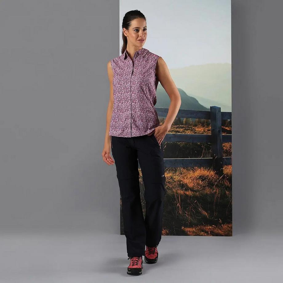 CMP Camicia senza Maniche Stampa Floreale  