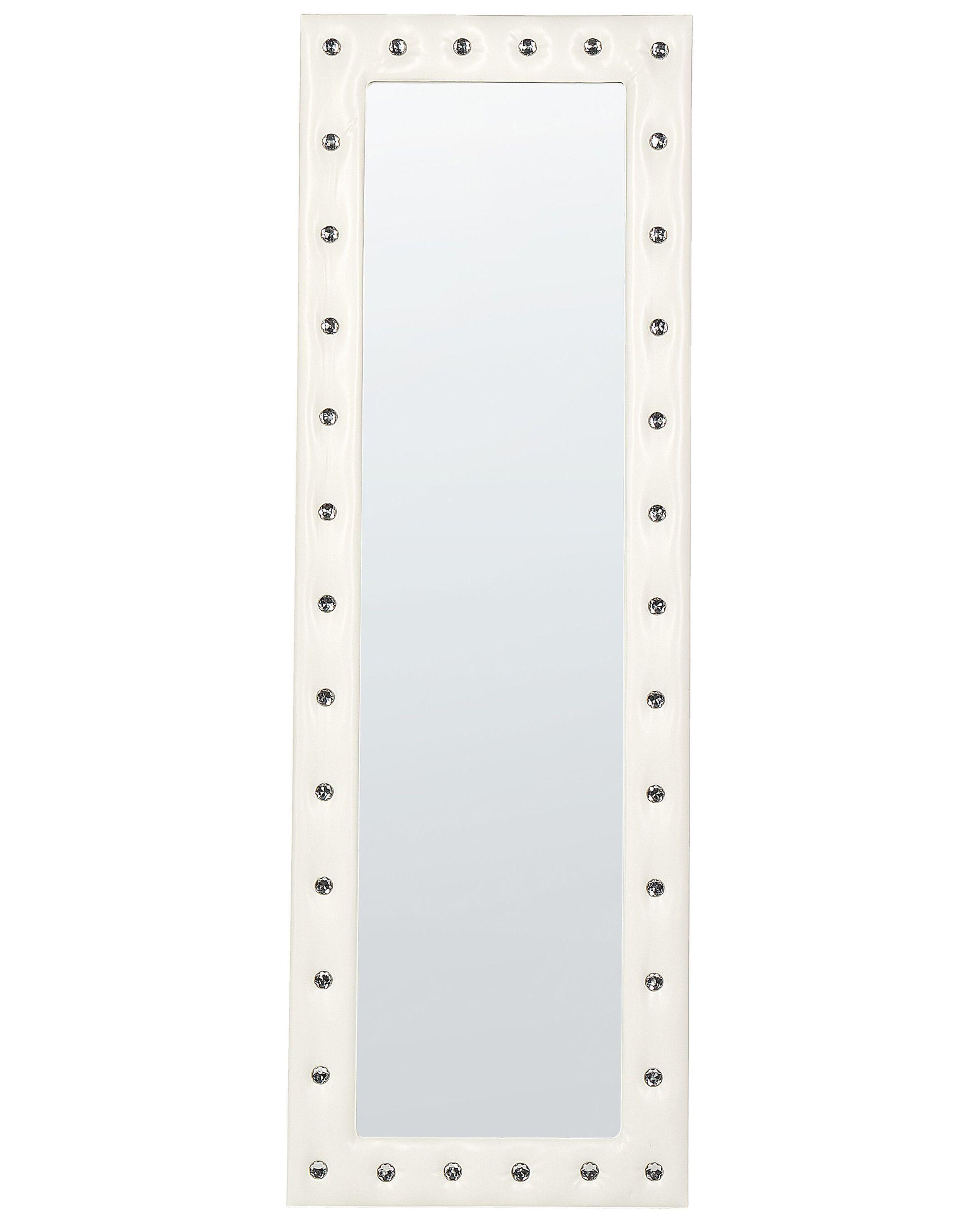 Beliani Standspiegel aus Kunstleder Glamourös ANSOUIS  