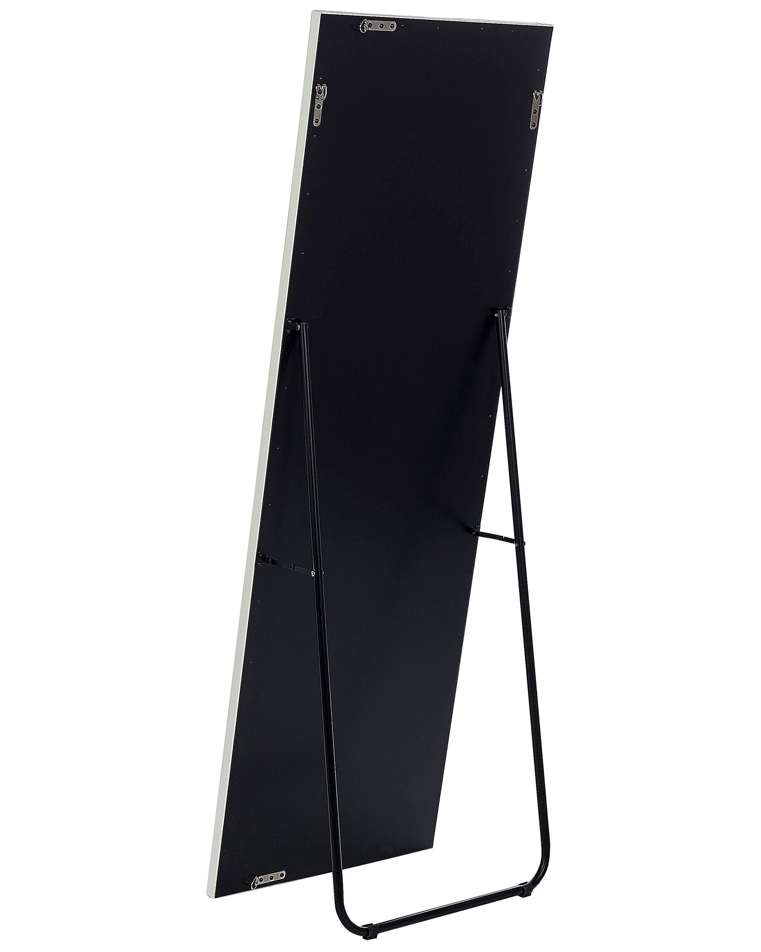 Beliani Standspiegel aus Kunstleder Glamourös ANSOUIS  