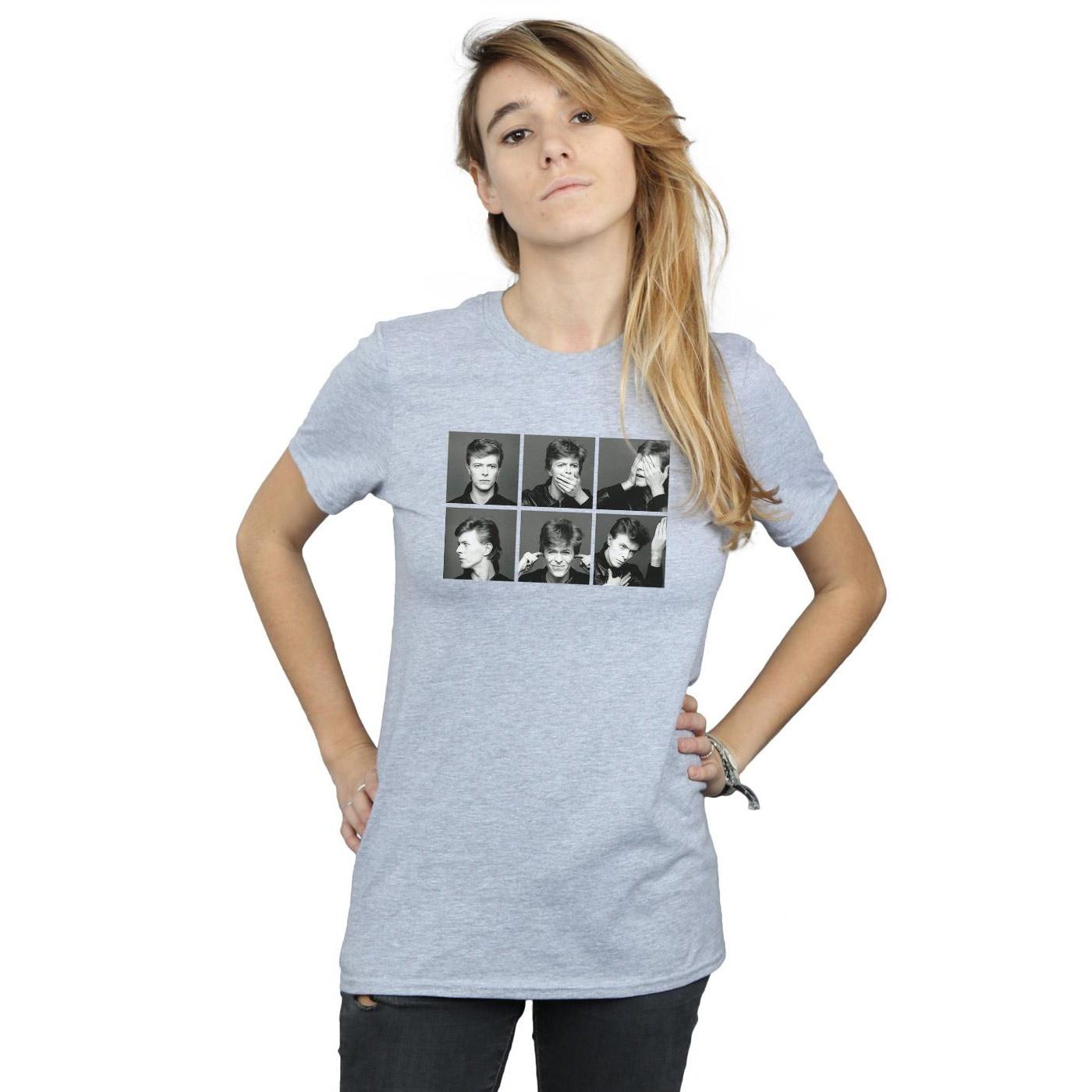 David Bowie Six Faces Bedrucktes T-Shirt  