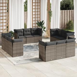 VidaXL set divano da giardino Polirattan  