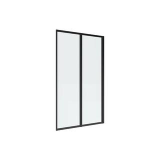 SHOWER DESIGN Duschtrennwand Badewanne klappbar - Metall - Industrial Style - Schwarz matt - 80 x 140 cm - DISTRICT  