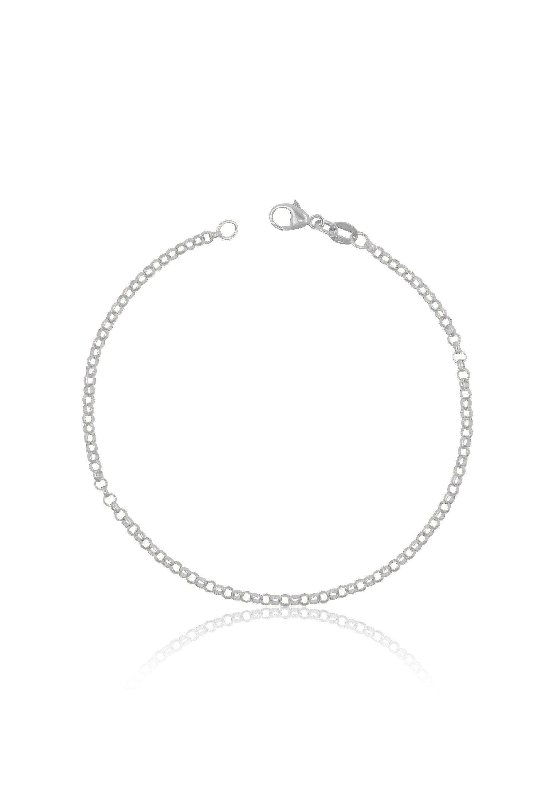 MUAU Schmuck  Bracelet jaseron en or blanc 750, 19cm, 2,4mm 