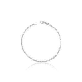 MUAU Schmuck  Bracelet jaseron en or blanc 750, 19cm, 2,4mm 