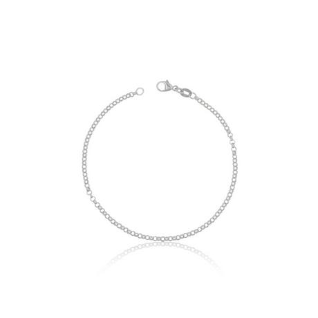 MUAU Schmuck  Bracelet Erbs Weissgold 750, 19cm, 2.4mm 