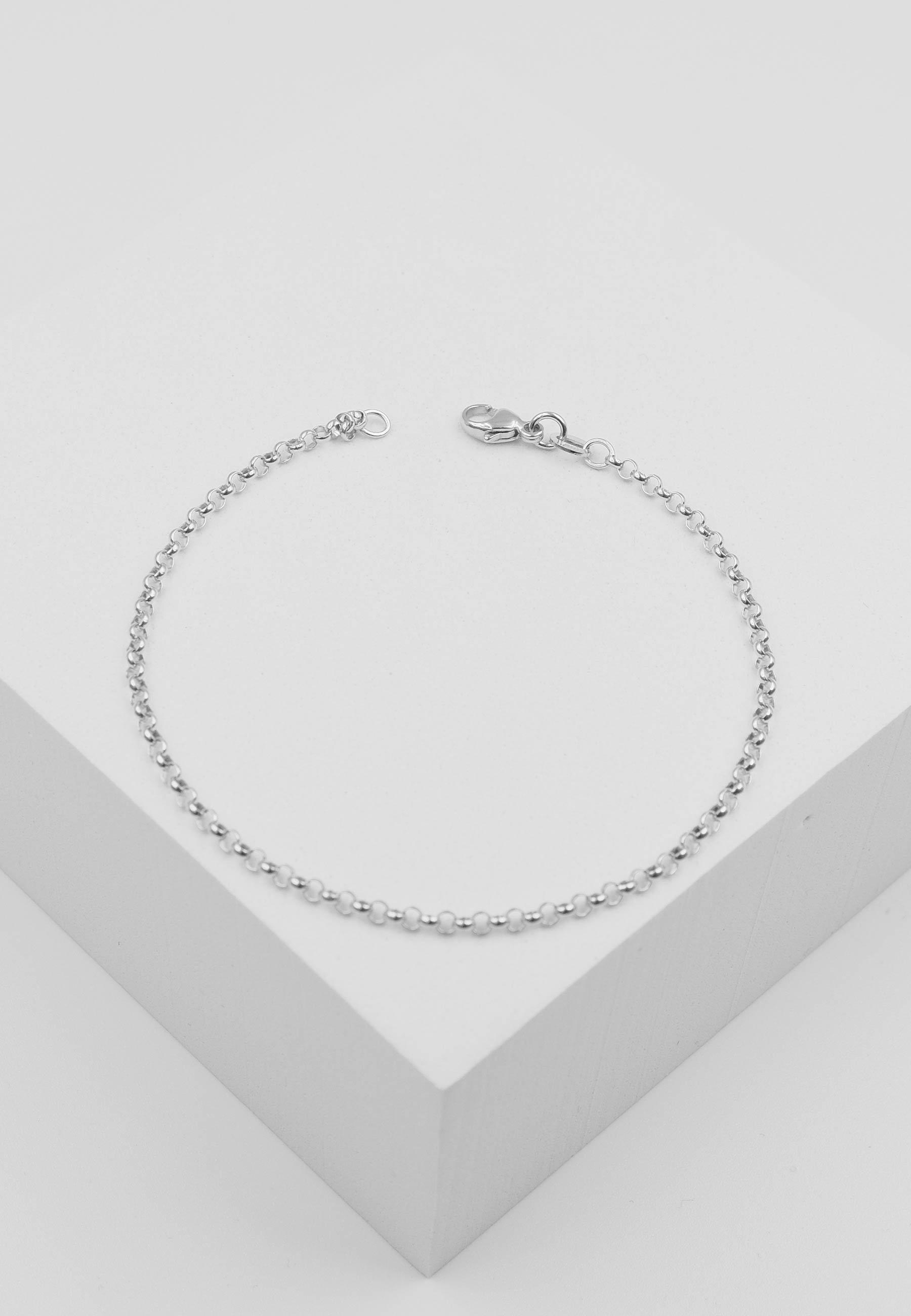 MUAU Schmuck  Bracelet jaseron en or blanc 750, 19cm, 2,4mm 