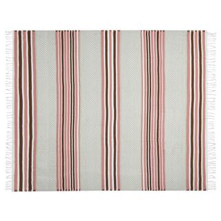 Beliani MAGAR Boho Coperta a Strisce  