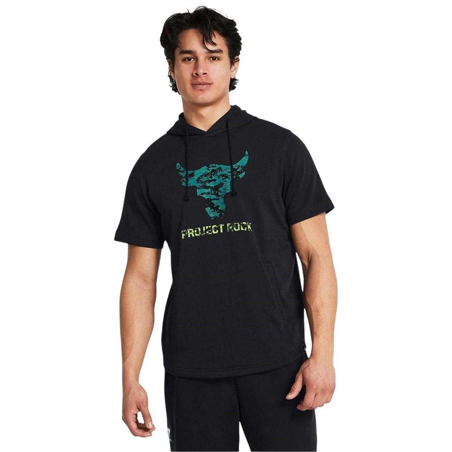 UNDER ARMOUR Project Rock Felpa Con Cappuccio Maniche Corte  