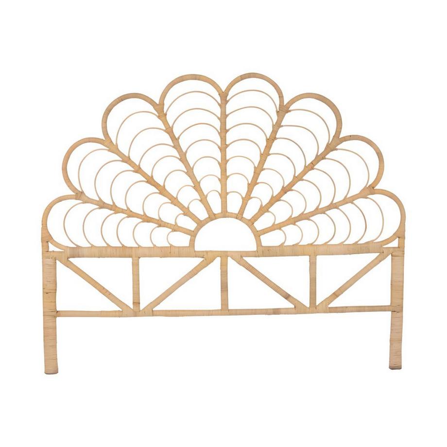 Vente-unique Bettkopfteil Rattan Naturfarben FLOSIA  