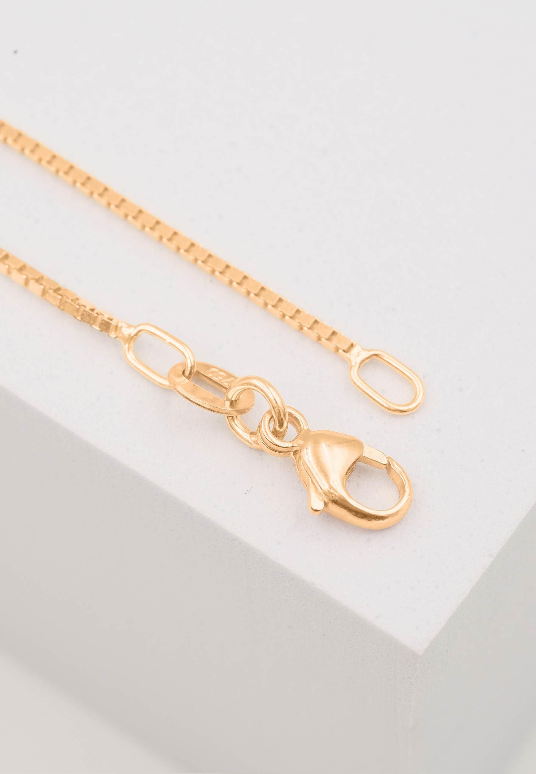 MUAU Schmuck  Collier Venezianer Rotgold 750, 1mm, 50cm 