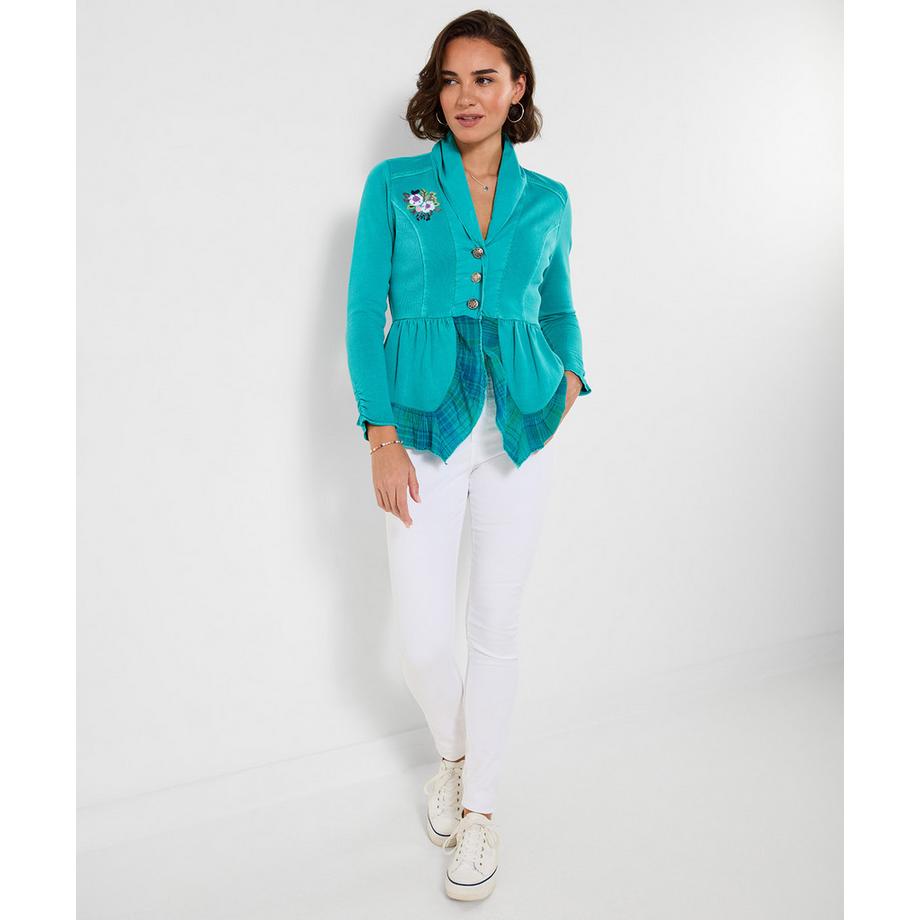 Joe Browns Jersey Top mit V-Ausschnitt und Knopfdetails  