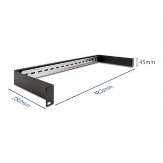 DeLock  Rail DIN 19″, panneau, 1 unité, noir 