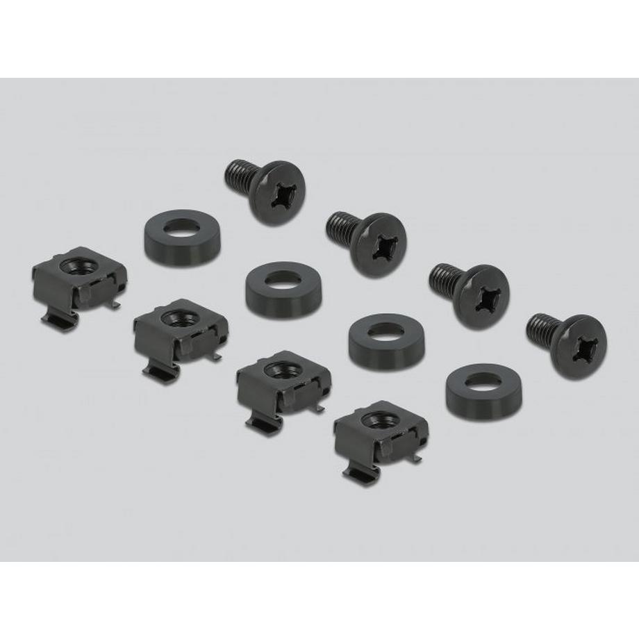 DeLock  Rail DIN 19″, panneau, 1 unité, noir 