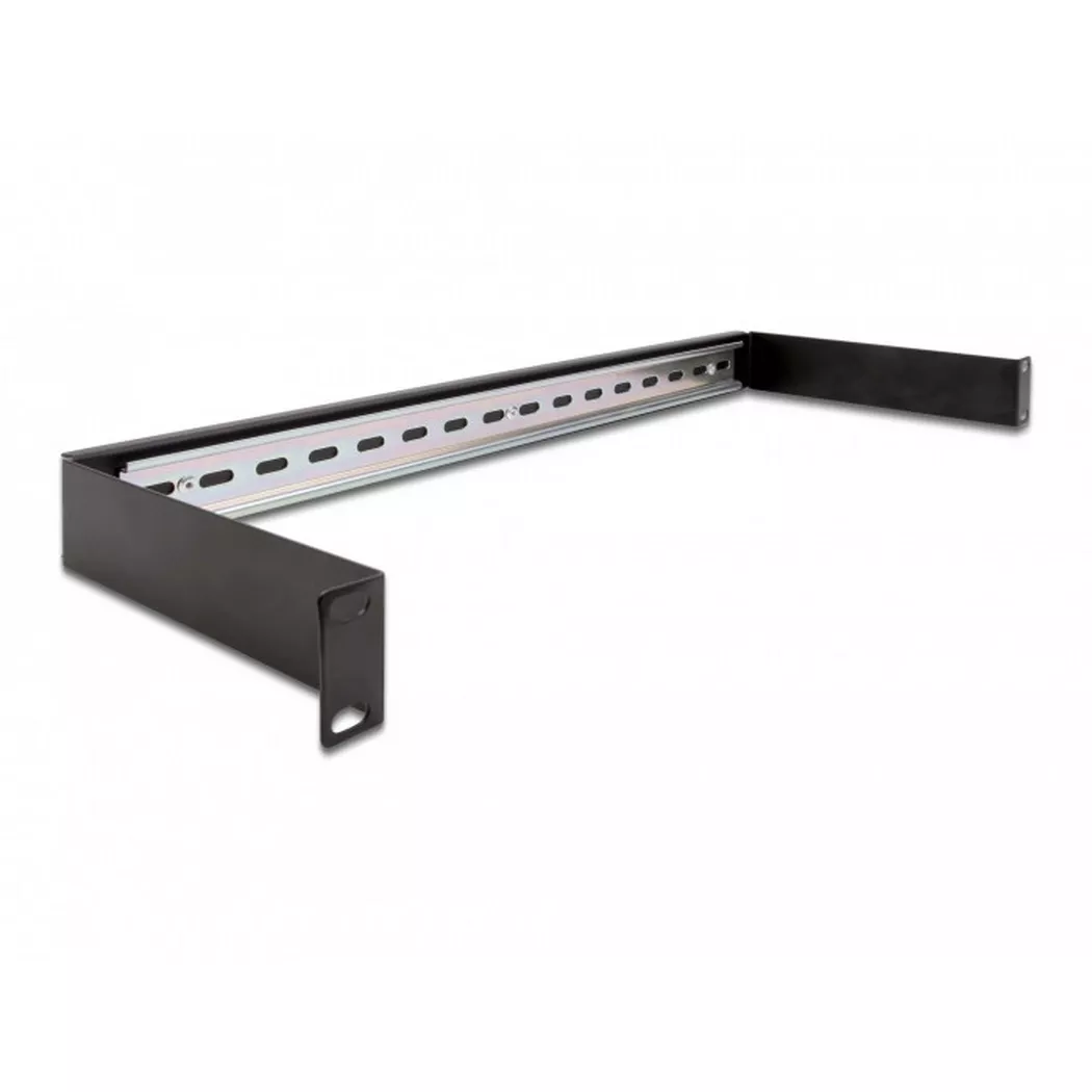 DeLOCK 19″ DIN rail Panel 1U black