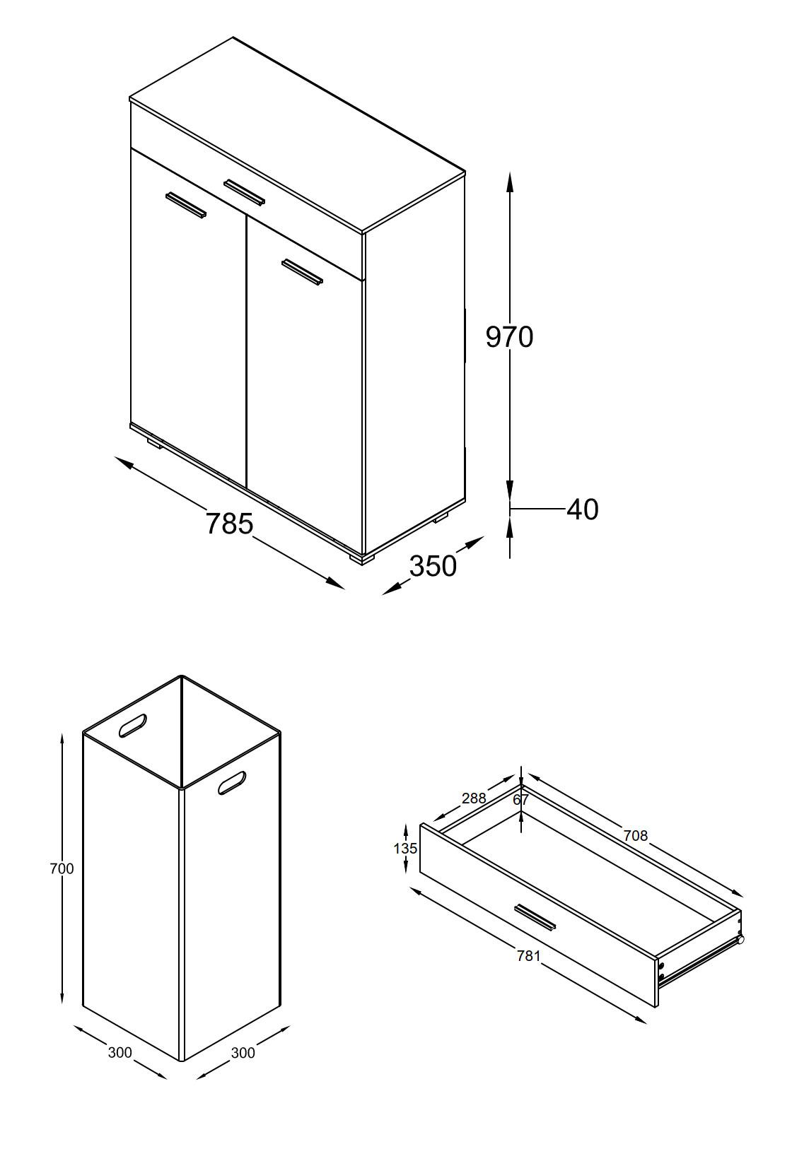 VCM Stoff Wäscheschrank Wäschetruhe Wäschebox Wäschekorb Stoffbox Wäsche Zalo M  