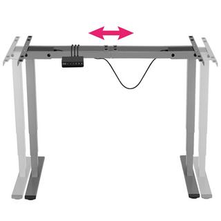 Tectake Tischgestell Twain höhenverstellbar 110-168x60x60-125cm  