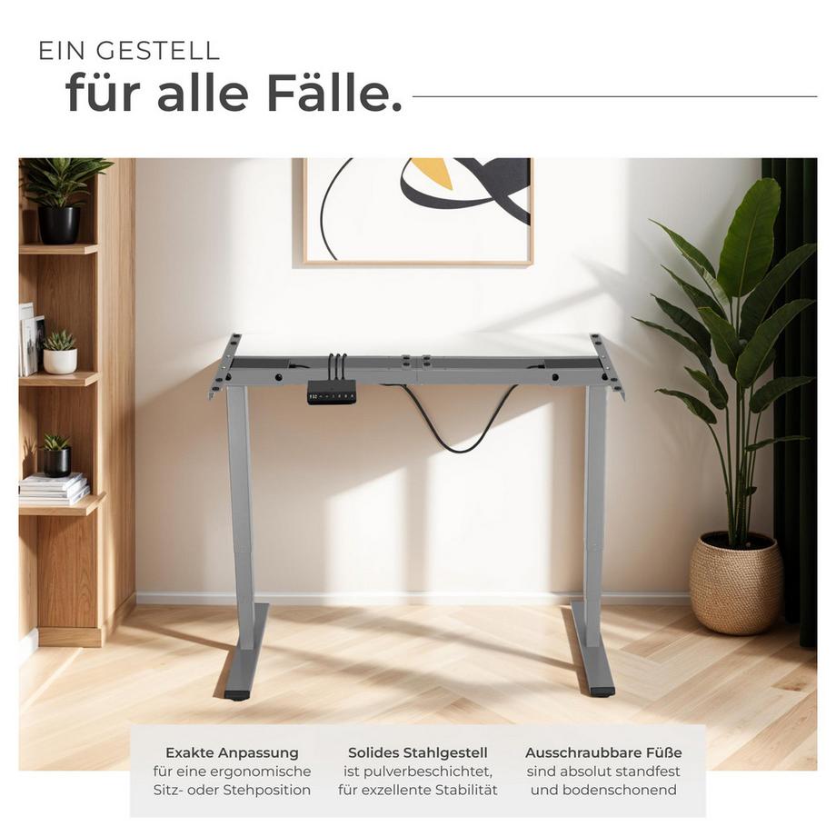 Tectake Telaio per scrivania Twain regolazione elettrica della altezza  