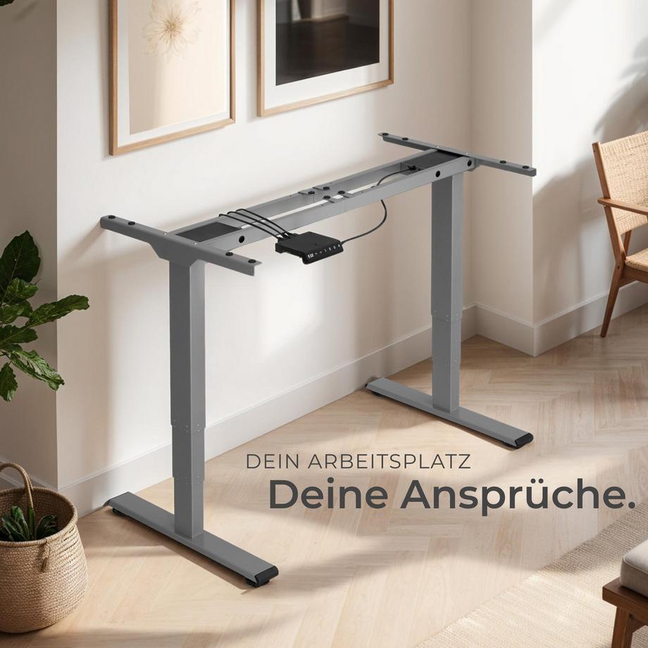 Tectake Telaio per scrivania Twain regolazione elettrica della altezza  