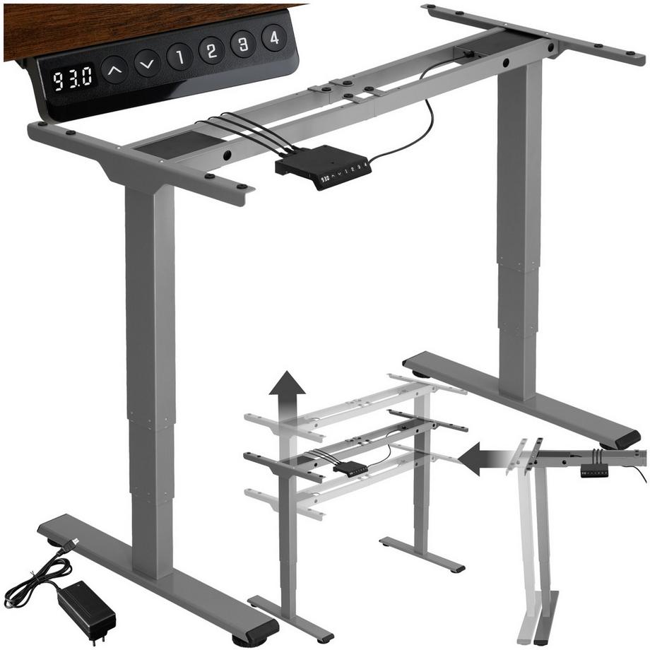 Tectake Bureau assis debout TWAIN avec réglage électrique de la hauteur  