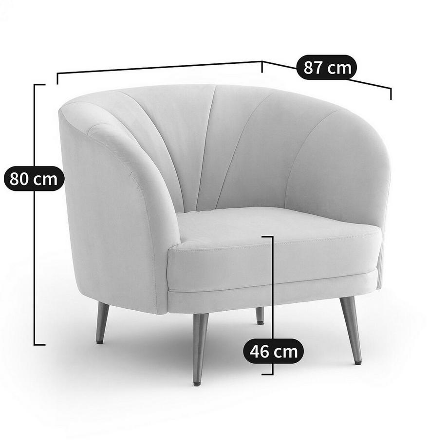 La Redoute Intérieurs Fauteuil velours  