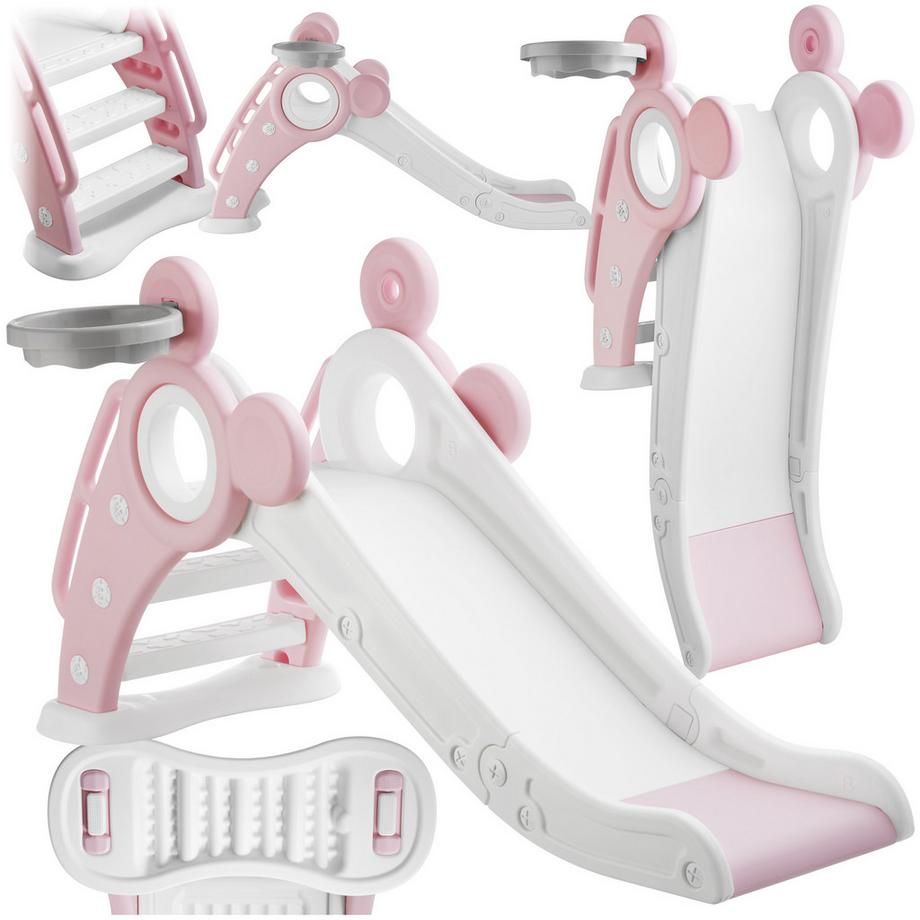 Tectake  Kinderrutsche Joy ab 2 Jahren mit Basketballkorb 