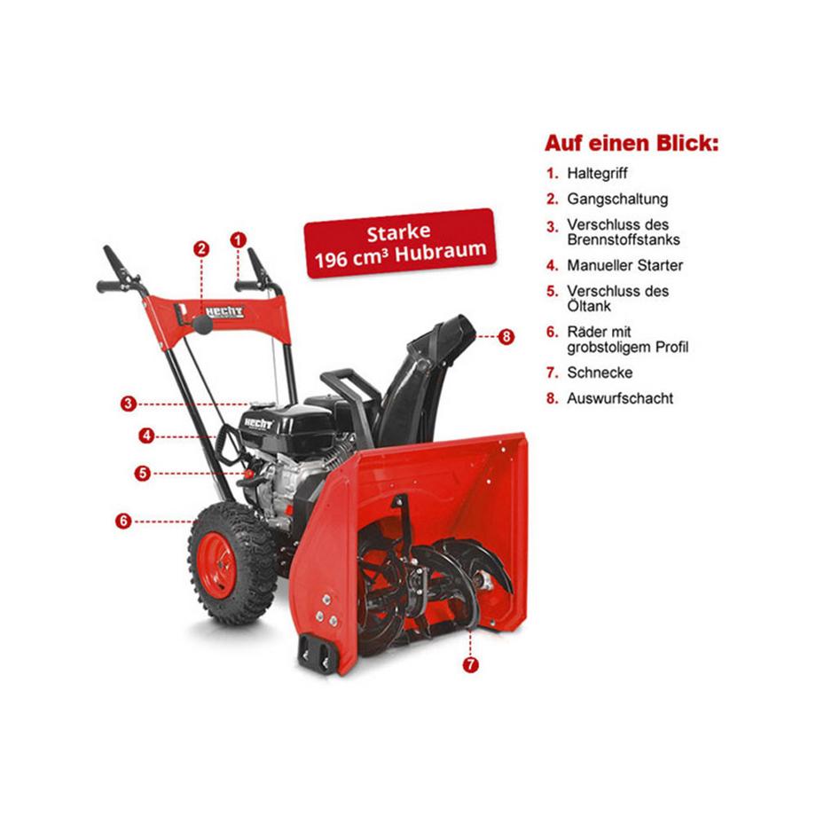 Hecht  Schneefrässe 9555 Benzin 