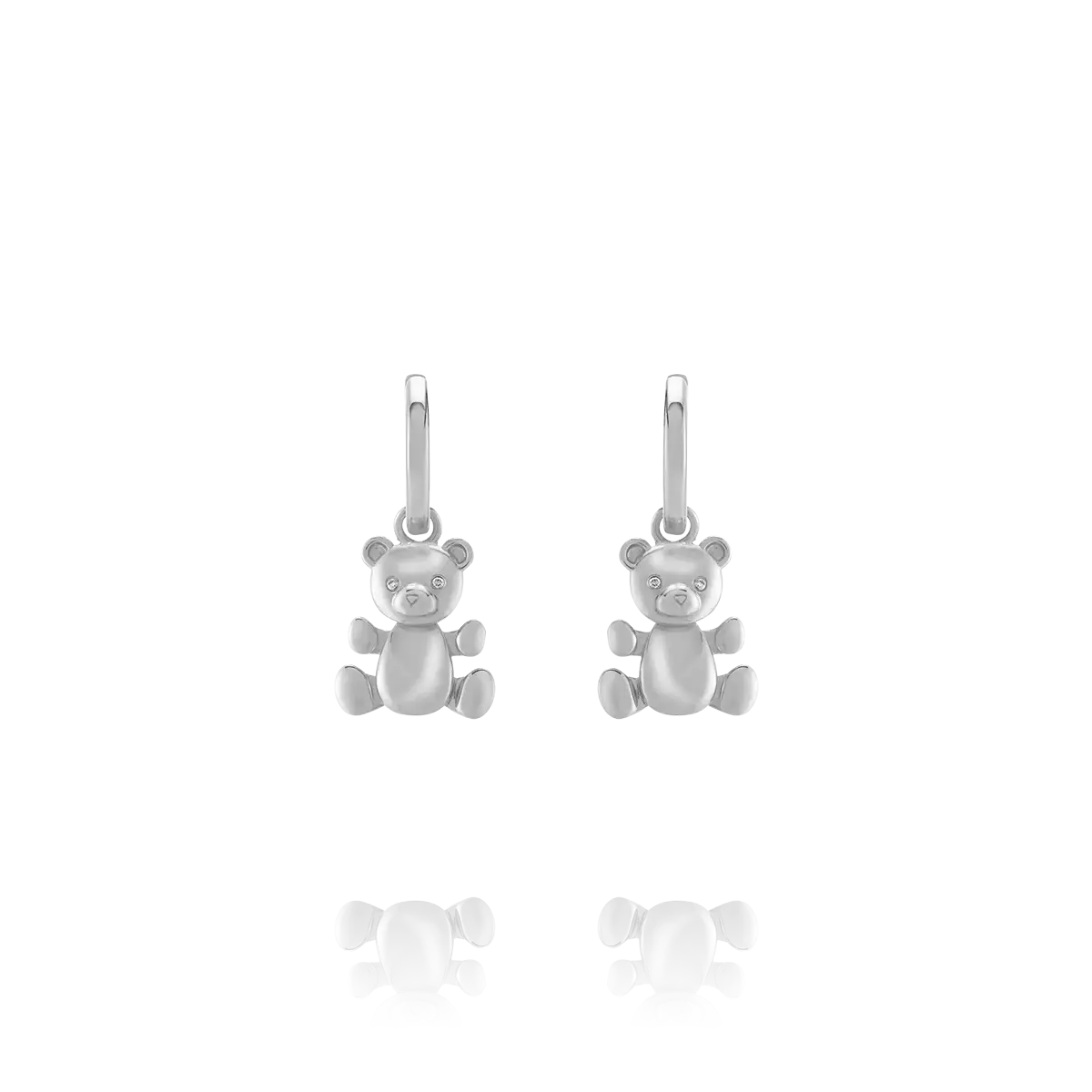 Charles Garnier  LÉGENDE Ohrringe mit Bärenanhänger aus Silber und Zirkonoxiden 