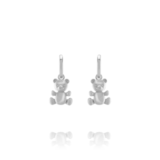 Charles Garnier  LÉGENDE Ohrringe mit Bärenanhänger aus Silber und Zirkonoxiden 