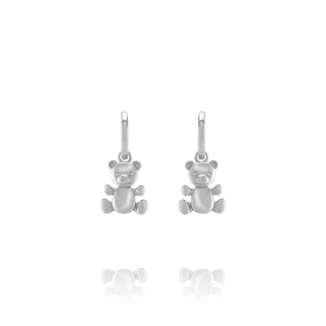 LÉGENDE Ohrringe mit Bärenanhänger aus Silber und Zirkonoxiden