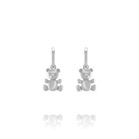 Charles Garnier  LÉGENDE Ohrringe mit Bärenanhänger aus Silber und Zirkonoxiden 
