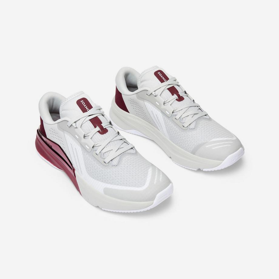 DOMYOS Chaussures de fitness maintien et stabilité Chaussures de fitness et training maintien et stabilité femme, Energy+ bordeaux 