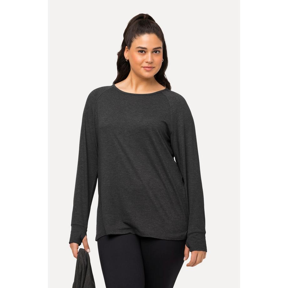 Ulla Popken Loop Rundhals Langarm Sweater mit Daumenloch  